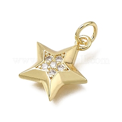 Ciondoli in ottone con pavé di zirconi chiari&nbsp;CU-L001-17G-03