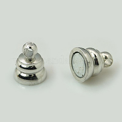 Messing-Magnetverschlüsse mit Schlaufen&nbsp;KK-G079-N