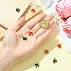 8 pièces 4 styles breloques en laiton émaillé&nbsp;KK-CJ0003-72