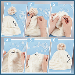 50 porta pompon per cappello in acrilico&nbsp;FIND-BC0005-56A