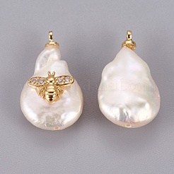 Natürliche kultivierte Süßwasserperlenanhänger&nbsp;X-PEAR-F008-37G