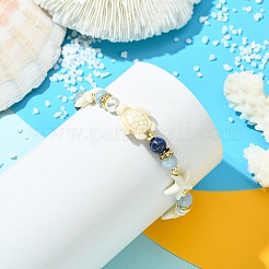 3 braccialetto elastico da donna con perle di conchiglia&nbsp;BJEW-JB13898