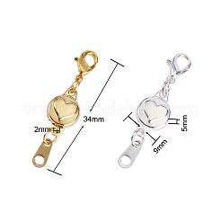 10 set di fermagli magnetici in lega di zinco di 2 colori&nbsp;PALLOY-CJ0001-140
