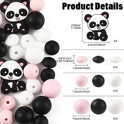 40 pièces 10 styles de perles de silicone&nbsp;SIL-FS0001-27C