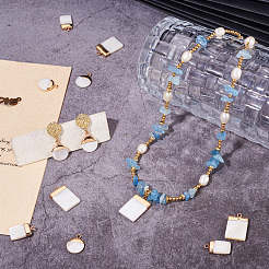 Galvanische natürliche Süßwasserschalenanhänger&nbsp;SHEL-TA0001-05