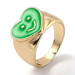 Legierung Emaille Fingerringe&nbsp;RJEW-H539-02B-LG