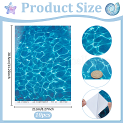Ondulación de agua de papel recubierto pegatinas&nbsp;DIY-WH0399-40B