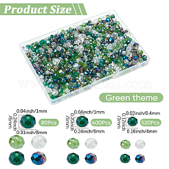 1720 pièces 3 styles de perles de verre&nbsp;EGLA-SP0001-38A
