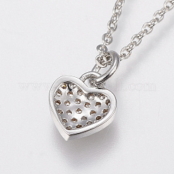Colliers avec pendentif en laiton avec zircon cubique&nbsp;NJEW-H479-04P