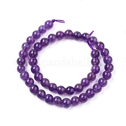 Natürlichen Amethyst Perlen Stränge&nbsp;X-G-G099-4mm-2