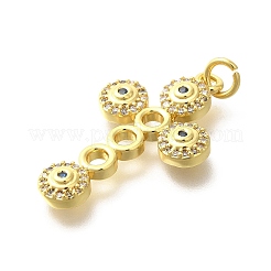 Pendenti in zirconi cubici trasparenti in micro pavè di ottone&nbsp;KK-M297-07G