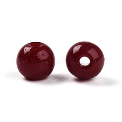 Perles de verre opaques de couleur unie&nbsp;X1-GLAA-N007-6mm-A04