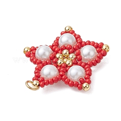 Pendenti a forma di stella con perline di vetro&nbsp;PALLOY-MZ00524-05