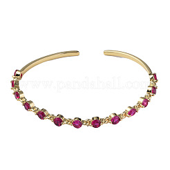 Zirkonia flacher runder Armreif mit offener Manschette&nbsp;BJEW-N012-032A