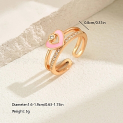 Bagues de manchette en laiton et zircone cubique à la mode et mignonnes&nbsp;XX5517