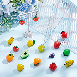 28pcs 12 styles de pendentifs en résine&nbsp;RESI-ME0001-08