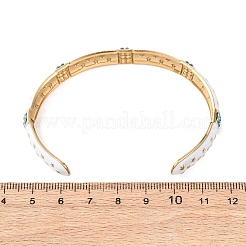Braccialetti con polsino smaltato in acciaio inossidabile 304 per donna&nbsp;BJEW-H637-02B-G
