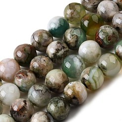 Natürliche grüne Kirschblüten-Achatperlenstränge&nbsp;G-NH0061-A01-10mm