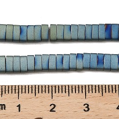 Brins de perles d'hématite synthétiques non magnétiques givrées électrolytiques&nbsp;G-G089-A01-12