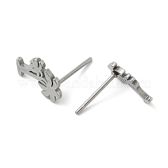 Anlaufgeschützte Unisex-Ohrstecker aus 304 Edelstahl&nbsp;EJEW-E254-02P