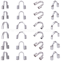 150 pièce 3 styles 304 fil de protection et protecteurs en acier inoxydable chirurgical&nbsp;STAS-TA0006-36P