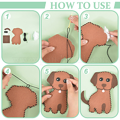 Kit de couture en feutre pour enfants&nbsp;DIY-WH0504-434