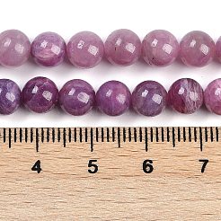 Pierre naturelle perles rondes rubis brins&nbsp;G-O017-6mm-06-01