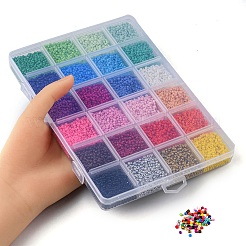 312 g 24 Farbe 12/0 Backfarbe Glas Saatperlen&nbsp;SEED-YW0002-15
