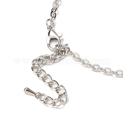 Collana con ciondolo d'ingrandimento in vetro tondo piatto per donna&nbsp;LS-NJEW-K125-01B-04