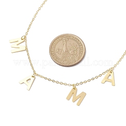 Muttertag 304 Edelstahl Buchstabe Mama Anhänger Halskette&nbsp;NJEW-JN04702