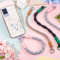 3 pièce 3 styles de chaînes de dragonne de téléphone en polyester&nbsp;AJEW-TA0002-62A