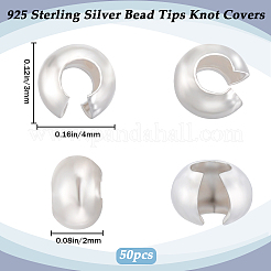 925 Sterling Silber Perle Spitzen Knoten Abdeckungen&nbsp;STER-BBC0005-94A-S