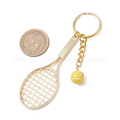 Porte-clés tennis en alliage d'acier inoxydable 304 et acrylique&nbsp;KEYC-JKC01218