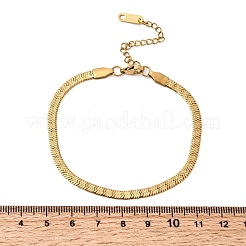 Bracciali a catena a serpente in acciaio inossidabile 304 per donna&nbsp;BJEW-P395-02G-05