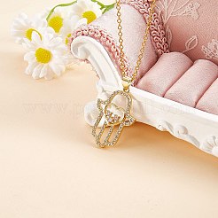 5pcs pendentifs en laiton micro pavé de zircone cubique placage en rack&nbsp;ZIRC-SZ0003-76