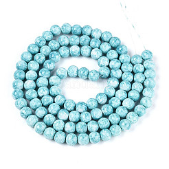 Chapelet de perles en verre baking paint&nbsp;DGLA-N016-8mm-08