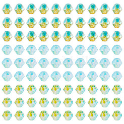 390 Stück 3 Farben transparente Glasperlen&nbsp;GLAA-TA0003-76A