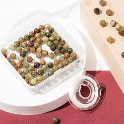 100 Stk. 8 mm natürliche grüne Granat runde Perlen&nbsp;DIY-LS0002-63