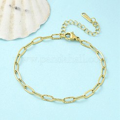 Pulseras de cadena de eslabones de acero inoxidable 304&nbsp;BJEW-C084-06G