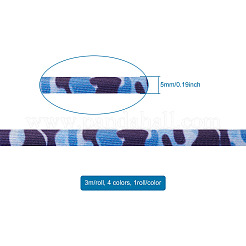 4 Farben flache elastische Polyesterschnur&nbsp;EC-TA0001-03A