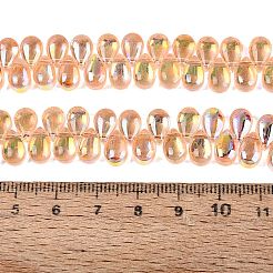 Chapelets de perles en verre transparent électrolytique&nbsp;EGLA-N057-01A-05