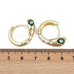 Micro ottone spianare zirconi Orecchini a cerchio&nbsp;EJEW-B146-02G-03