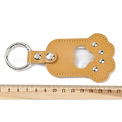 Schlüsselanhänger aus PU-Leder mit Pfotenabdruck&nbsp;KEYC-Z008-01P