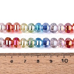 Chapelets de perles en verre transparent électrolytique&nbsp;EGLA-N022-14A-B03