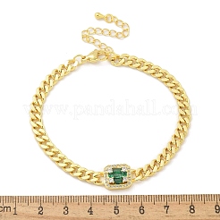 Bracelets cubiques en zircone cubique en laiton&nbsp;BJEW-S158-05G
