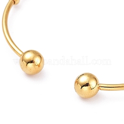 Brazaletes de acero inoxidable 201 con revestimiento al vacío de PVD&nbsp;BJEW-M284-20G-1