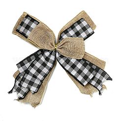 Décorations de noël en lin avec gros nœud papillon&nbsp;AJEW-M041-01A