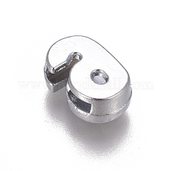 Charms de la diapositiva del rhinestone de la aleación&nbsp;PALLOY-WH0065-28F