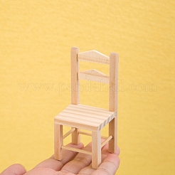 Chaise miniature en bois pour maison de poupée&nbsp;PW-WGE425C-01