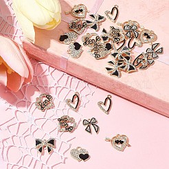 28pcs 6 styles de pendentifs en émail en alliage&nbsp;FIND-FS0003-22